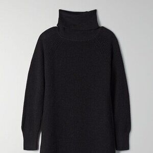 Aritzia Wilfred Free Bianca Black Turtleneck Sweater Dress